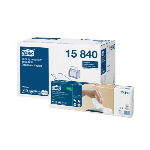 15840 Tork Xpressnap Extra Soft White Dispenser Napkin (N4) 15840 Tork Xpressnap Extra Soft White Dispenser Napkin (N4)